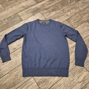Tom Tailor Men’s Crew Neck Sweater Medium Blue 100% Cotton Knit Pullover